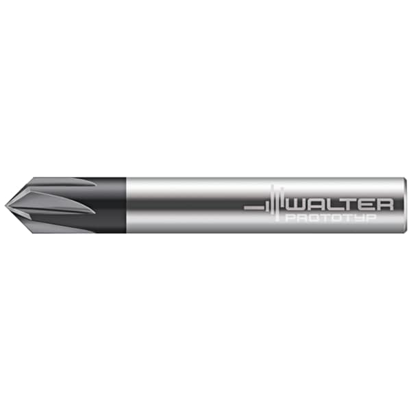 Metric 60 Degree solid carbide chamfer mill, MC500-06.0A4L-WJ30TF, 6 mm diam